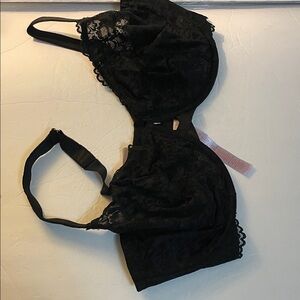 Savage Fenty Elegant Black Lace Bra size